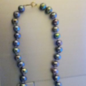 Freshwater Iridescent Purple Pearl Necklace